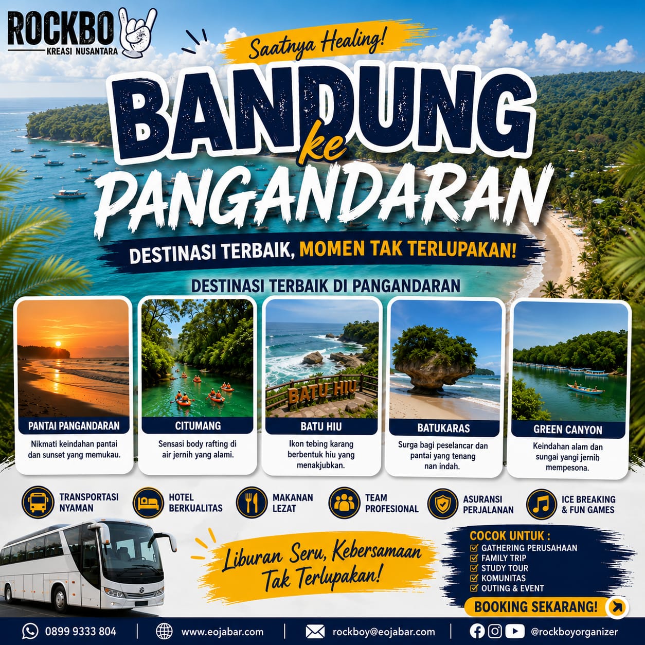paket gathering bandung ke pangandaran murah