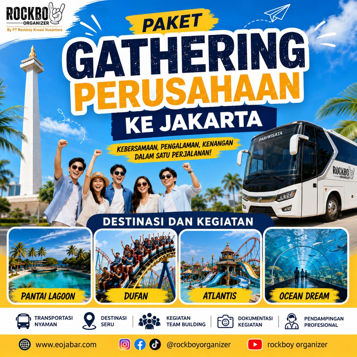 Paket gathering perusahaan ke Ancol Jakarta dengan Pantai Lagoon, Dufan, Atlantis dan Ocean Dream Samudra
